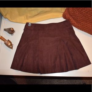 Abercrombie & Fitch Rust Maroon Pleated Skirt